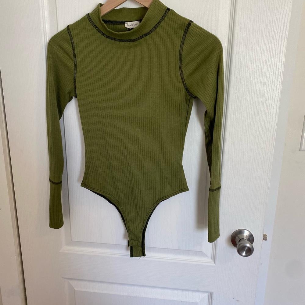 Peach Love Women’s Green Bodysuit